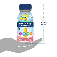 PediaSure Complete® Reduced Sugar, Nutritional Supplement, 4 x 235 mL, Strawberry, 4 x 235 mL