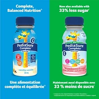 PediaSure Complete® Reduced Sugar, Nutritional Supplement, 4 x 235 mL, Strawberry, 4 x 235 mL