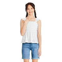 Haut à œillets style nuisette Justice pour filles Tailles TP–TG