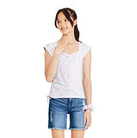 Ensemble 2 pièces à cordon Justice pour filles Tailles TP–TG