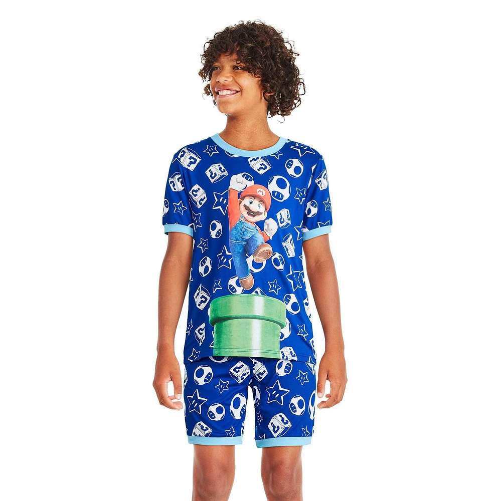 Super Mario Boys' Pajama 2-Piece Set, Sizes XS-L