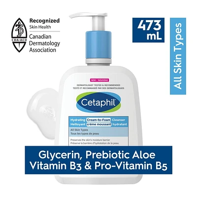Nettoyant-Crème Moussant Hydratant Cetaphil 473 ml