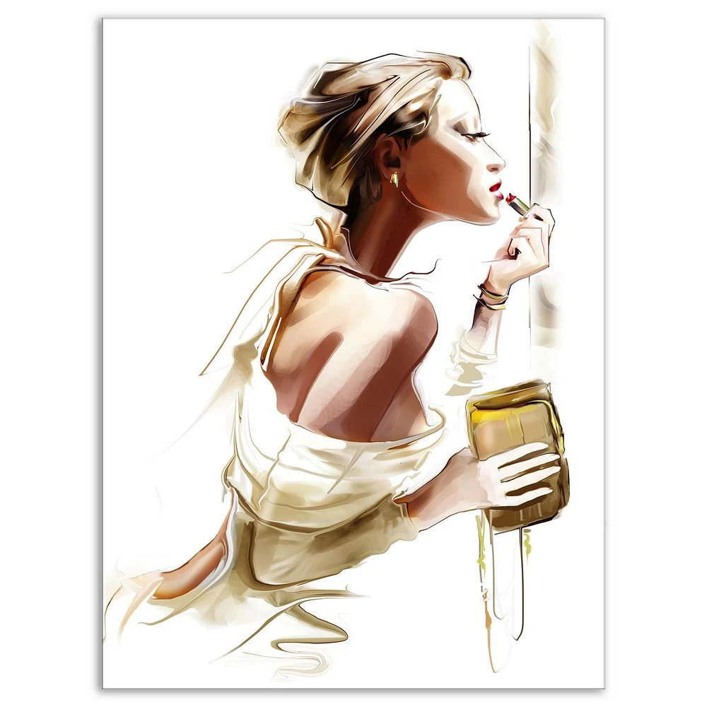 Designart Fashion Woman Canvas Wall Art