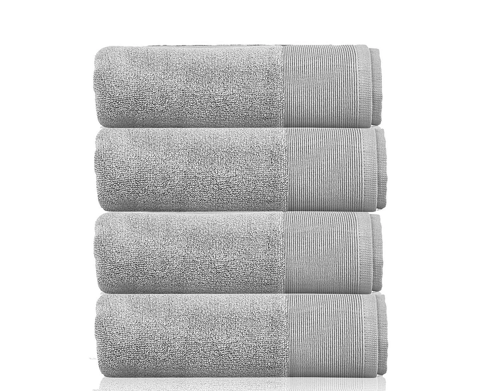 Camelot 4-Pack Hand Towel Set 16x28 for Bathroom or Gym 600 GSM 100% Zero-Twist Cotton Quick Dry Hand Towels