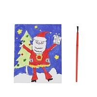 Christmas CYO Artist Creation for Kids DIY Paint with Three Brushes and Twelve Paint Pots Holiday Time, CYO Artist Creation