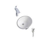 DROP Bath and Kitchen DR091160 Undermount Bathroom Sink Set