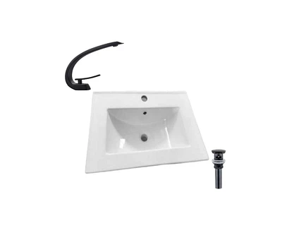 DROP Bath and Kitchen DR091415 Bathroom Vanity Top Set