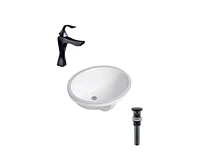 DROP Bath and Kitchen DR091175 Undermount Bathroom Sink Set