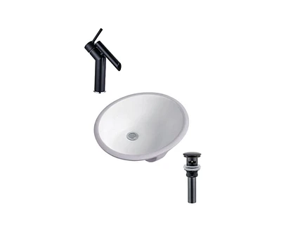 DROP Bath and Kitchen DR091139 Undermount Bathroom Sink Set