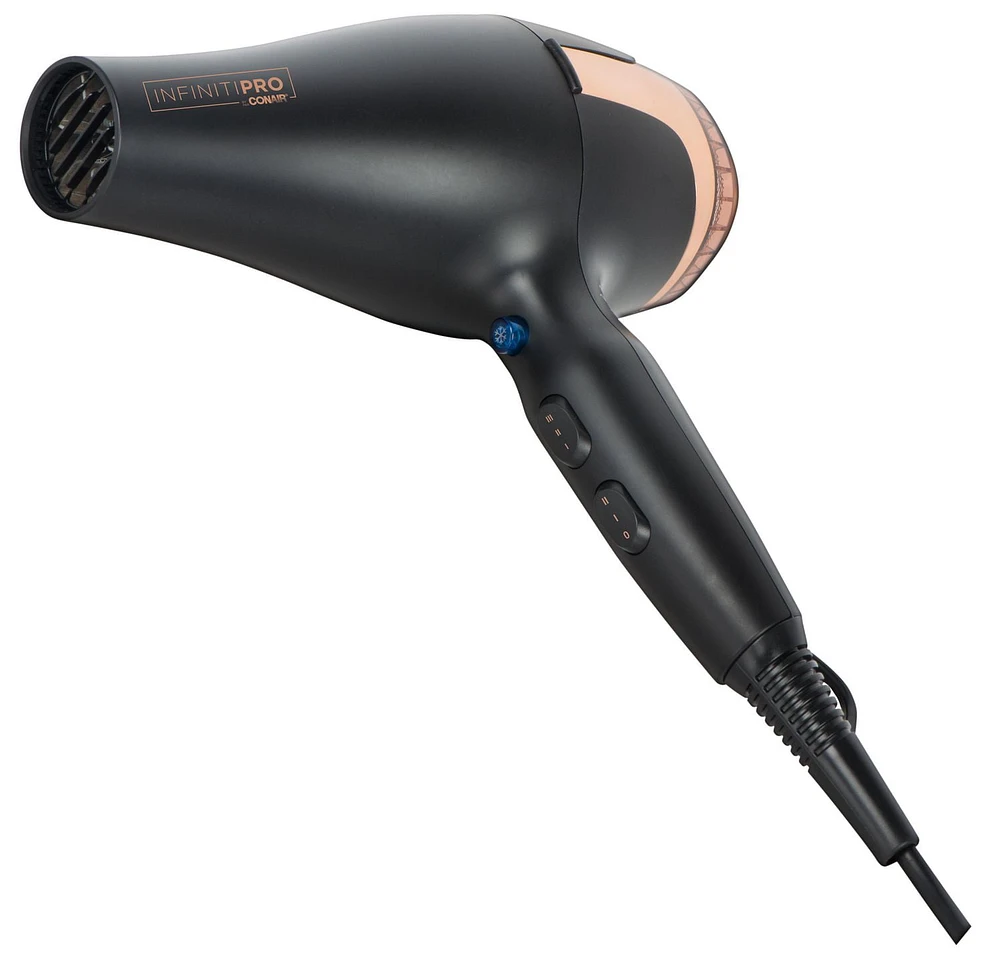 infintiPRO by Conair 1875W Tourmaline Ceramic Professional AC Motor Rose Gold Dryer, Hair Dryer