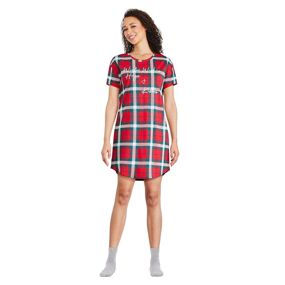 Chemise de nuit à encolure ras du cou George pour femmes