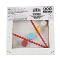 Christmas PYO Canvas Set for Kids PYO Paint with Two Brushes and Four Paint Pots Holiday Time, PYO Canvas Set