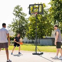 Soozier Basketball Stand and Hoop Backboard Adjustable w/ Wheels For Youth