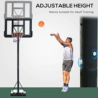 Soozier Basketball Stand and Hoop Backboard Adjustable w/ Wheels For Youth