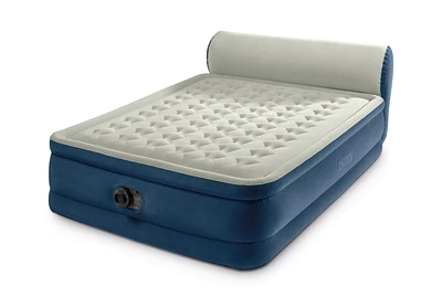 INTEX Dura-BeamÂ® Headboard Air Mattress, 18in. Queen, with Fiber-TechÂ® Construction