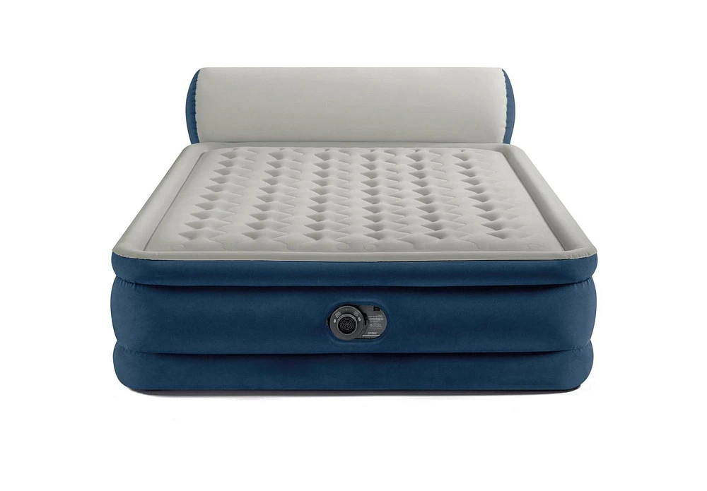 INTEX Dura-BeamÂ® Headboard Air Mattress, 18in. Queen, with Fiber-TechÂ® Construction