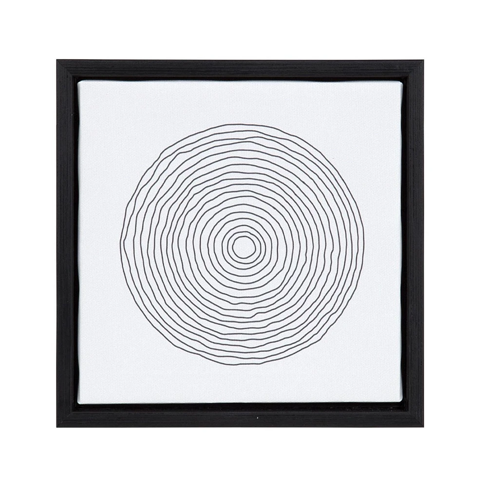 hometrends Olio Concentric Shapes Framed Canvas Art Set