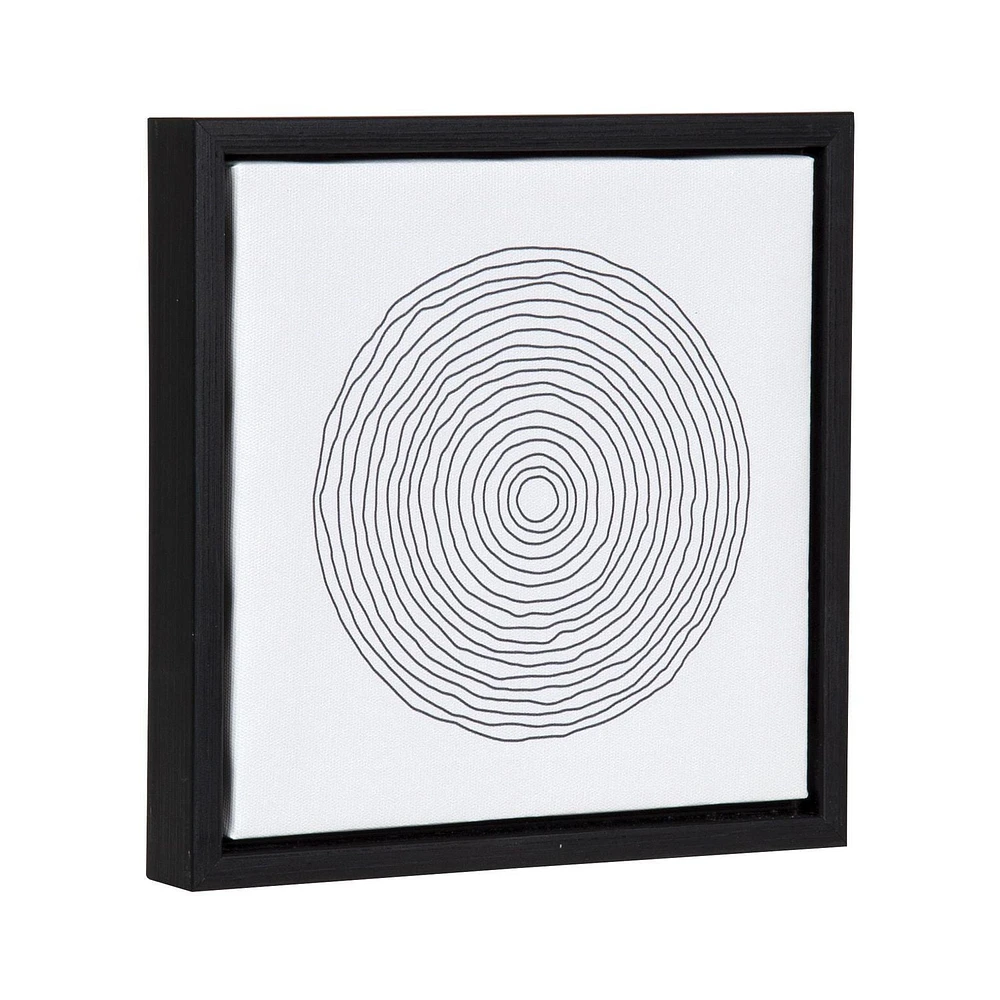 hometrends Olio Concentric Shapes Framed Canvas Art Set