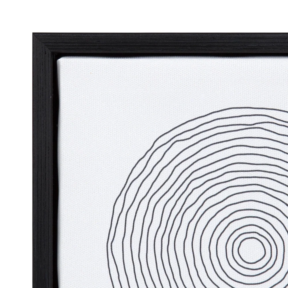 hometrends Olio Concentric Shapes Framed Canvas Art Set