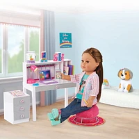 My Life As Modular Desk Play Set for 18” Dolls, For study sessions