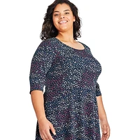 George Women's Plus Skater Dress, Sizes 1X-4X