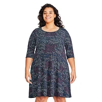 George Women's Plus Skater Dress, Sizes 1X-4X