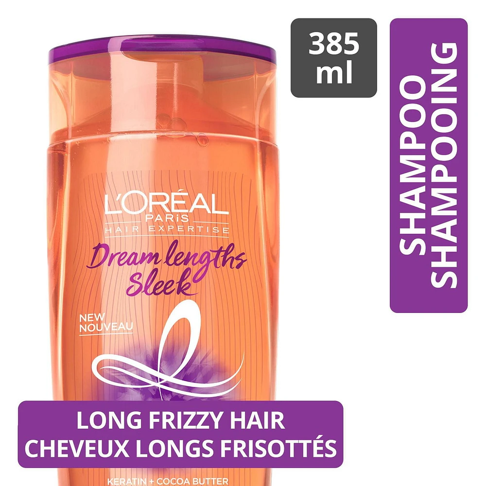 L’Oreal Paris Hair Expertise Dream Lengths Sleek Shampoo, Shampoo for Long Frizzy Hair