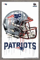 NFL New England Patriots - Drip Helmet 20 Wall Poster, 22.375" x 34" Framed