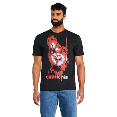 T-shirt avec imprimé graphique Chucky pour hommes