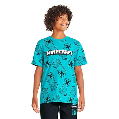 T-shirt imprimé Minecraft pour garçons