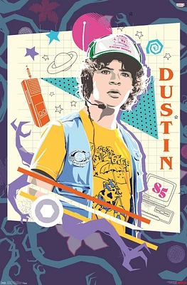 Netflix Stranger Things: Season 3 - Dustin Wall Poster, 14.725" x 22.375" Framed