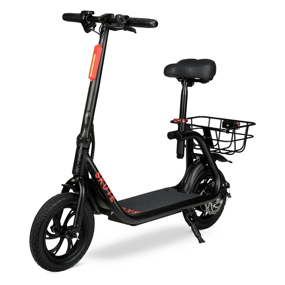 Hyper 36V Skute Commute, 12" Seated Electric Scooter w/Basket, 250W Motor, "36 V Commute<br>E-Scooter"