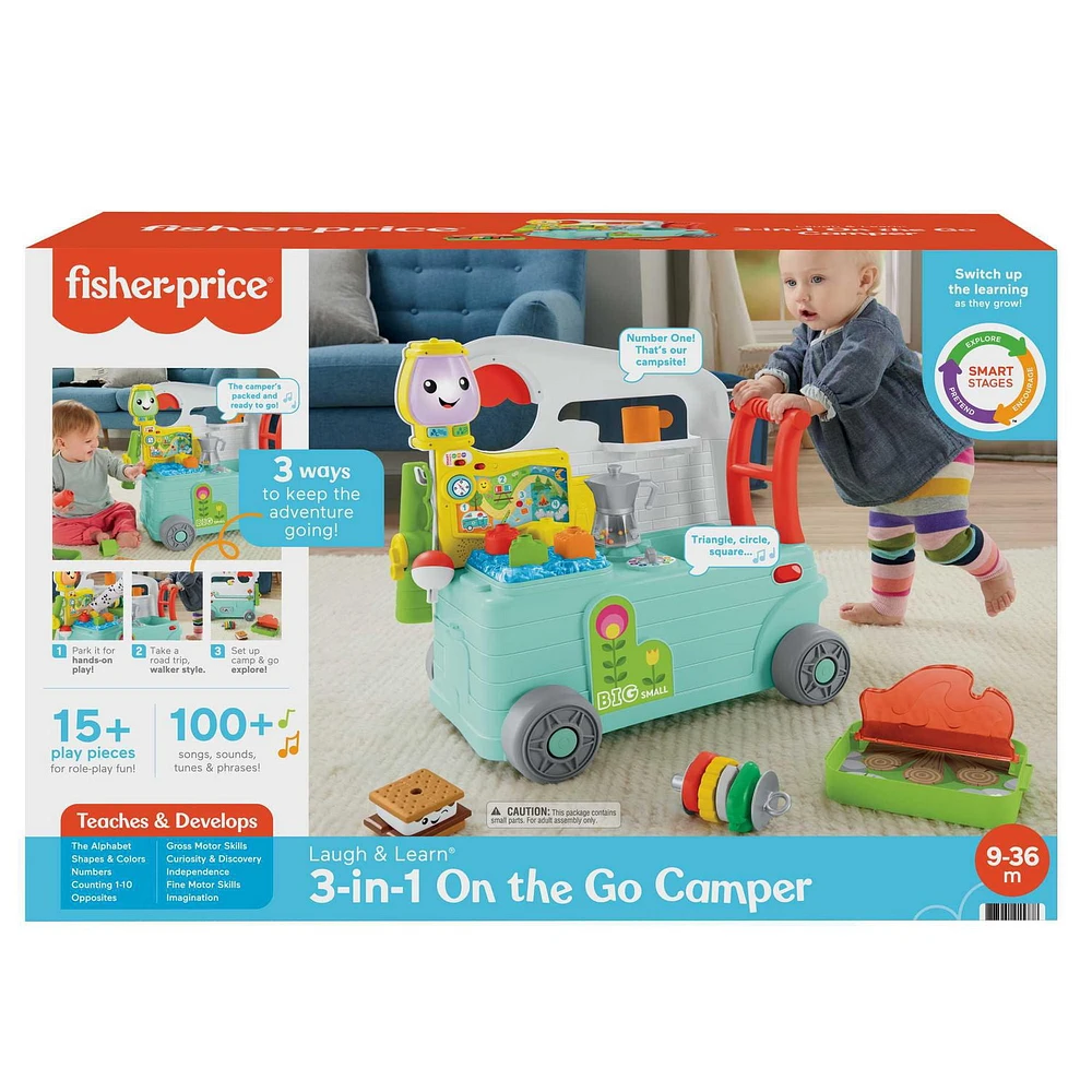 ​​Fisher-Price Laugh & Learn 3-in-1 On-the-Go Camper - English & French Edition