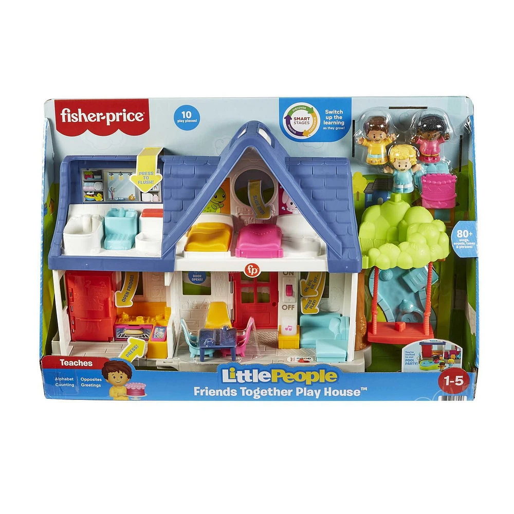 ​​Fisher-Price Little People Friends Together Play House - English & French Edition, Ages 1-5