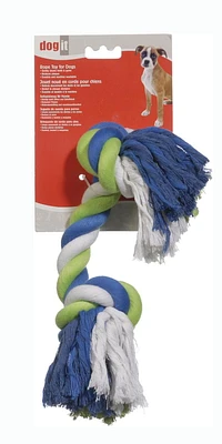 Dogit Knotted Rope Dog Toy, Multicoloured Rope Bone, XLarge
