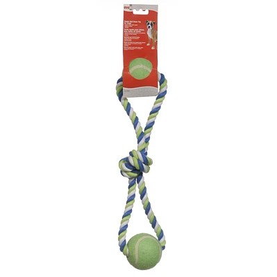 Dogit Knotted Rope Dog Toy, Multicoloured 2-Ball Looped Tug, 46 cm (18in)