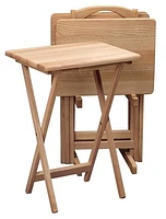 Winsome Alex 5-Pc Snack Table Set, Natural