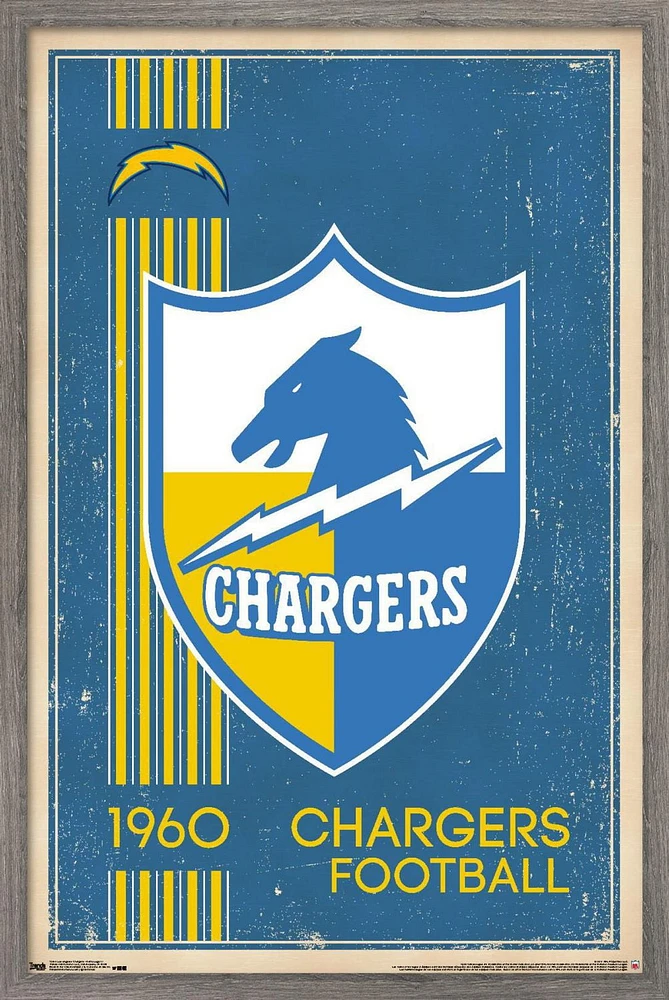 NFL Los Angeles Chargers - Retro Logo 17 Wall Poster