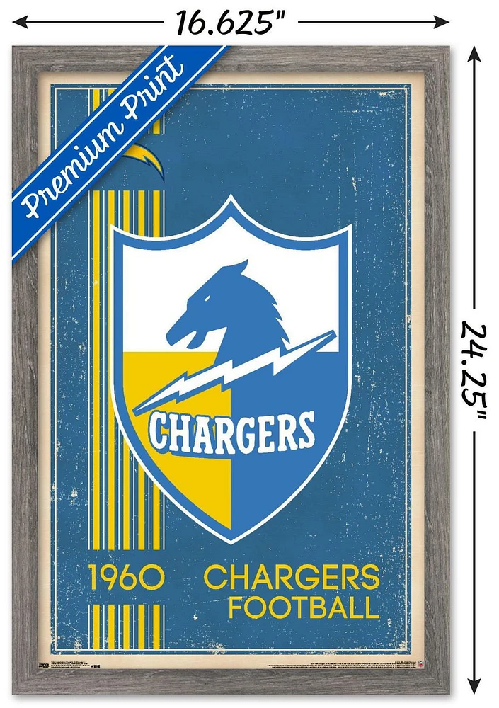 NFL Los Angeles Chargers - Retro Logo 17 Wall Poster