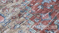 Rug Branch Emir Collection Traditional Oriental Distressed Water-Repellent Area Rug