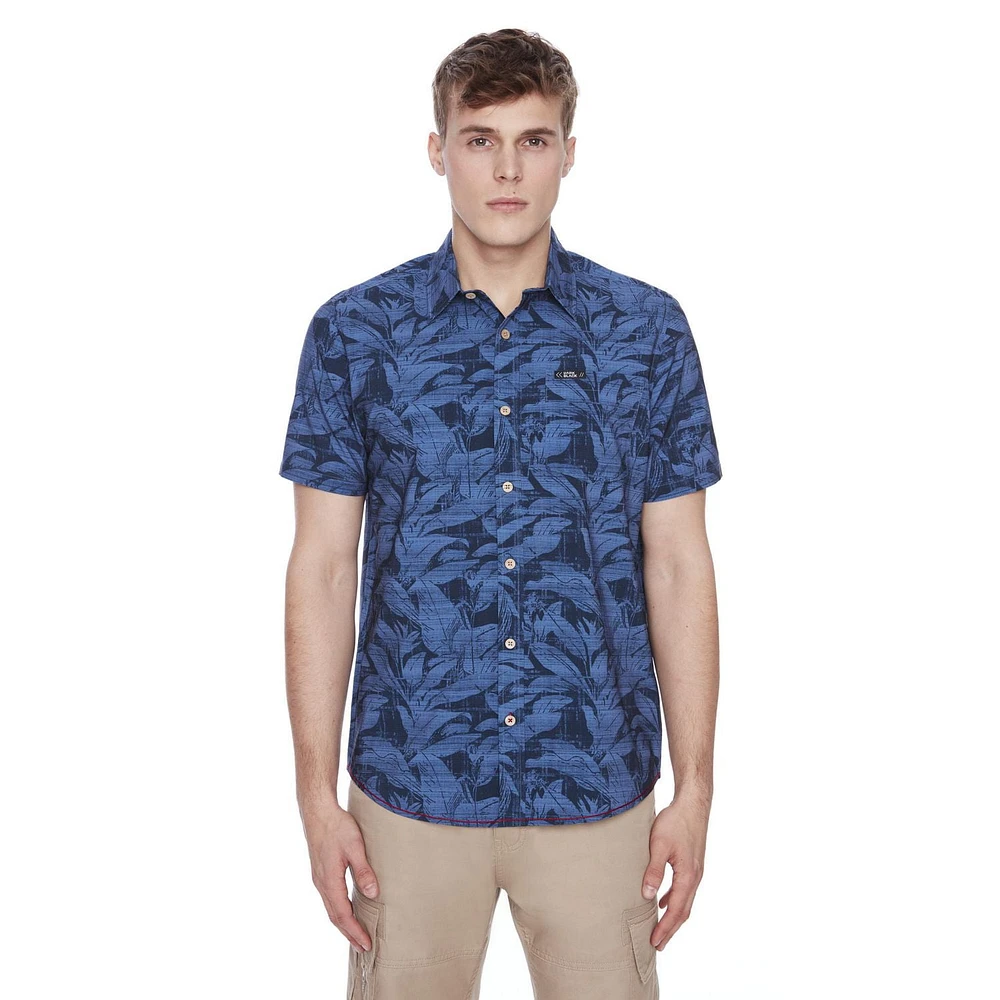 Chemise manches courtes pour homme Dark Black Tailles P-TTG