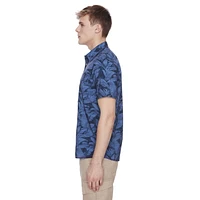 Chemise manches courtes pour homme Dark Black Tailles P-TTG