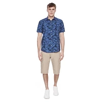 Chemise manches courtes pour homme Dark Black Tailles P-TTG