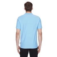 Dark Black Men's Short-Sleeve Polo, Sizes S-XXL