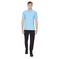 Dark Black Men's Short-Sleeve Polo, Sizes S-XXL