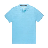 Dark Black Men's Short-Sleeve Polo, Sizes S-XXL