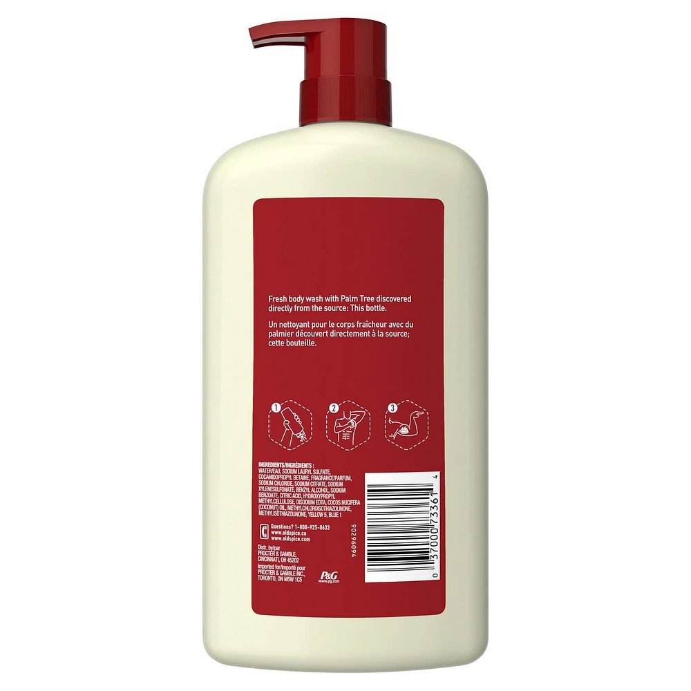 Old Spice Body Wash for Men Fiji with Palm Tree Scent Inspired by Nature, 887 mL