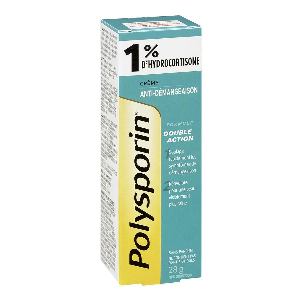 Polysporin 1% Hydrocortisone Anti Itch Cream, 28 g