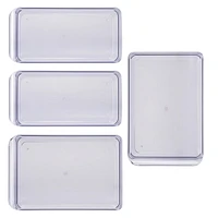 Mainstays 4PC Refrigerator Storage Bin Set, 4PC Clear Fridge Bin