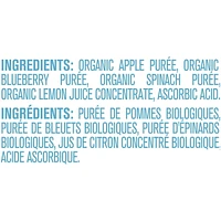 Purée GERBER Biologique Pomme Bleuet Épinard pour bébés, 128 ml 128 ml